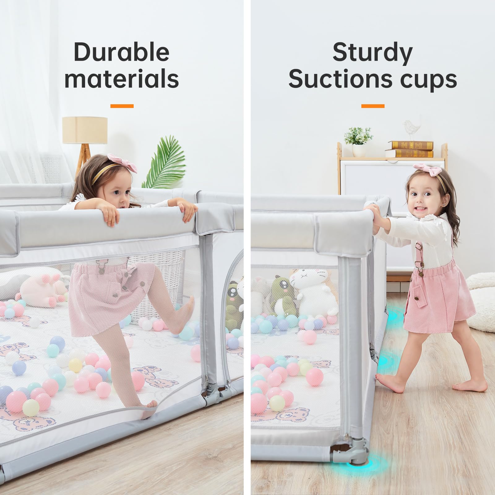 Amazon.co.jp: 折りたたみ式ベビーサークル、79インチx59インチ、幼児