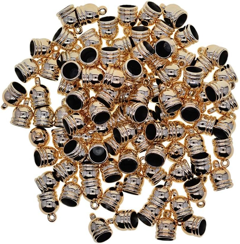 100 ABS PVC Half Round Shape Bell Beads Cap with Loop DIY Finding Craft 10mm Crafts | Beads & Jewelry Making | Jewelry Findings | Bead Caps