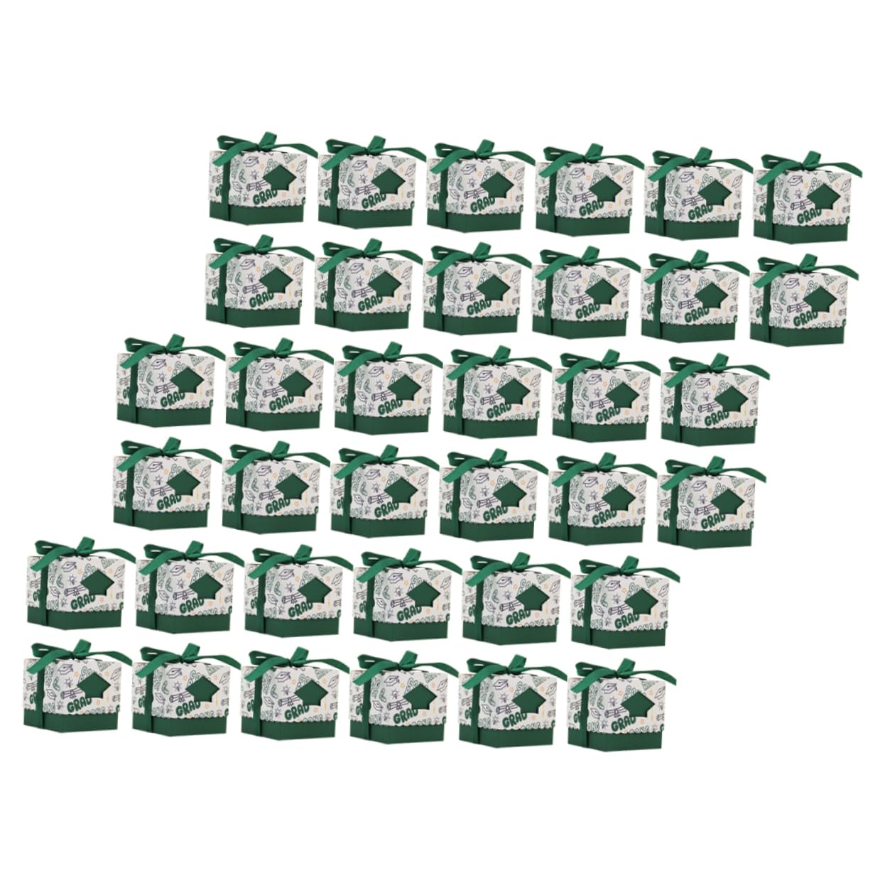 Mikikit 50stücke Abschluss Candy Box Aus Papier Zur Verpackung Von Abschlussgeschenken Für Partyfavors Geeignet Für Nüsse Kekse Schokolade Bonbons Und Kleine Gegenstände
