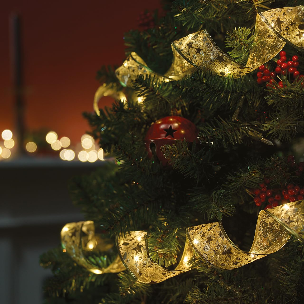 mysmartbuy Gold LED Ribbon - 5 Meter - Battery Powered - Festive Xmas Decor