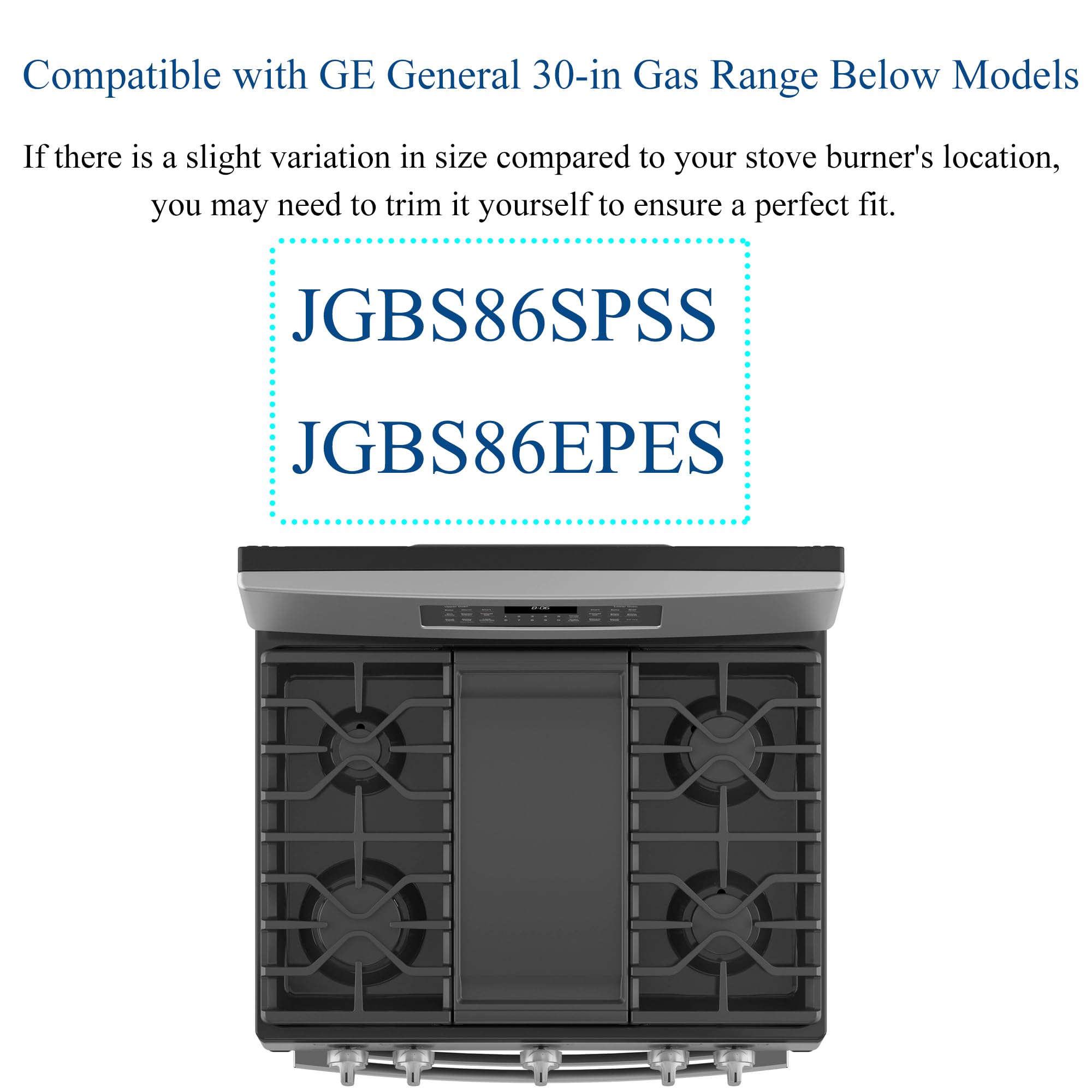 Copertura della stufa per GE 30 pollici gamma di gas modello JGBS86SPSS JGBS86EPES, aggiornato 0,48 mm di spessore riutilizzabile bruciatore guardia per la protezione superiore della stufa a