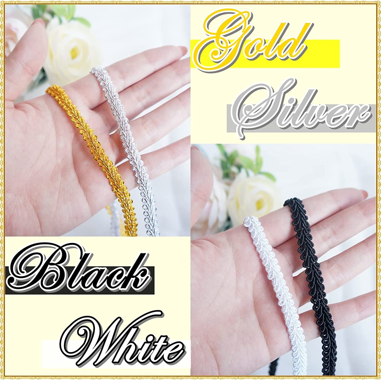 Amazon | moonfarm 手芸用 ブレード リボン 幅約7㎜×5～42m リーフ型