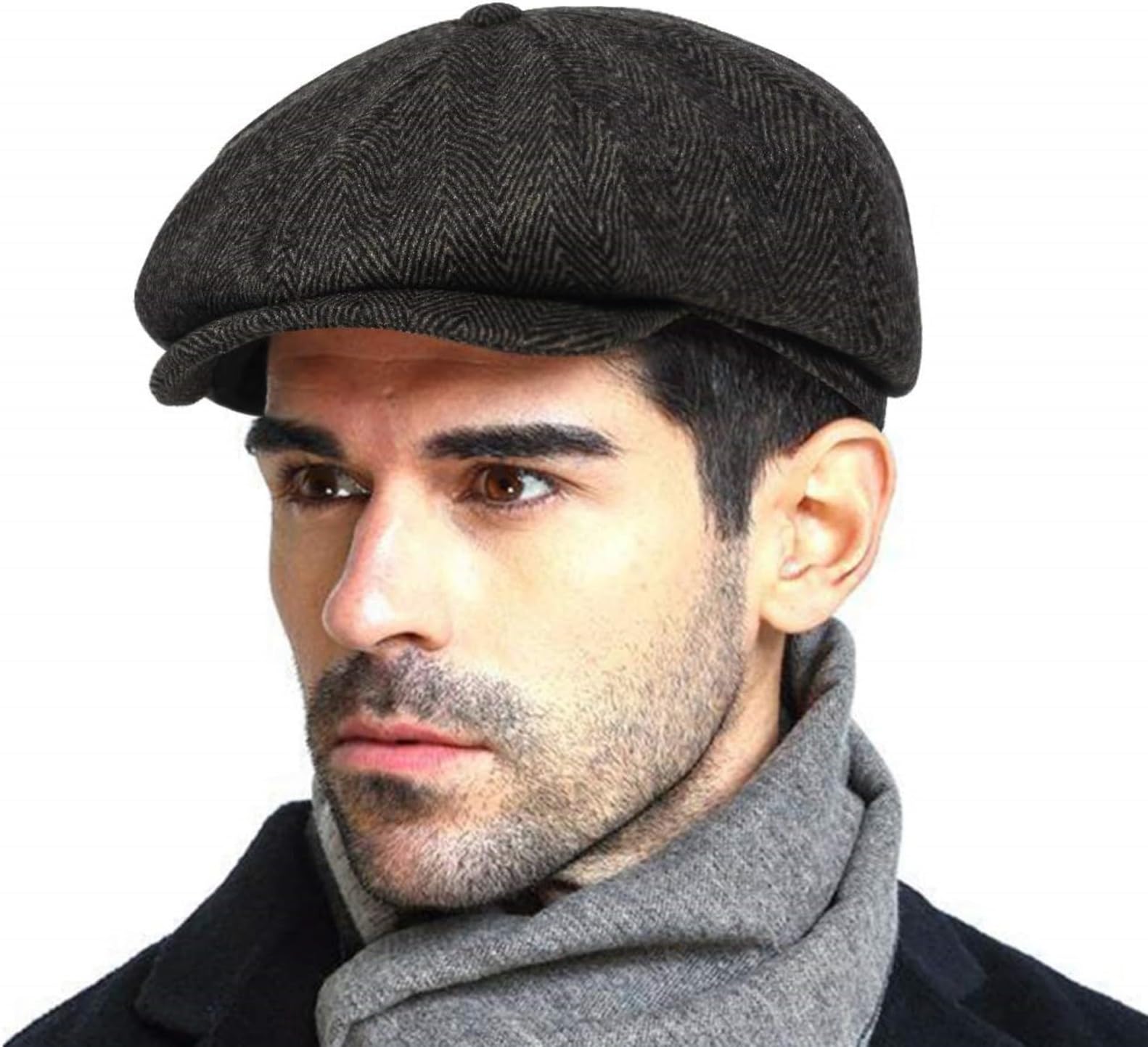 Fashion Men’s Classic Newsboy Gatsby Hat Blend Wool Vintage Flat Ivy Cabbie Cap Boyfriend Gifts(Medium/Large/X-Large)