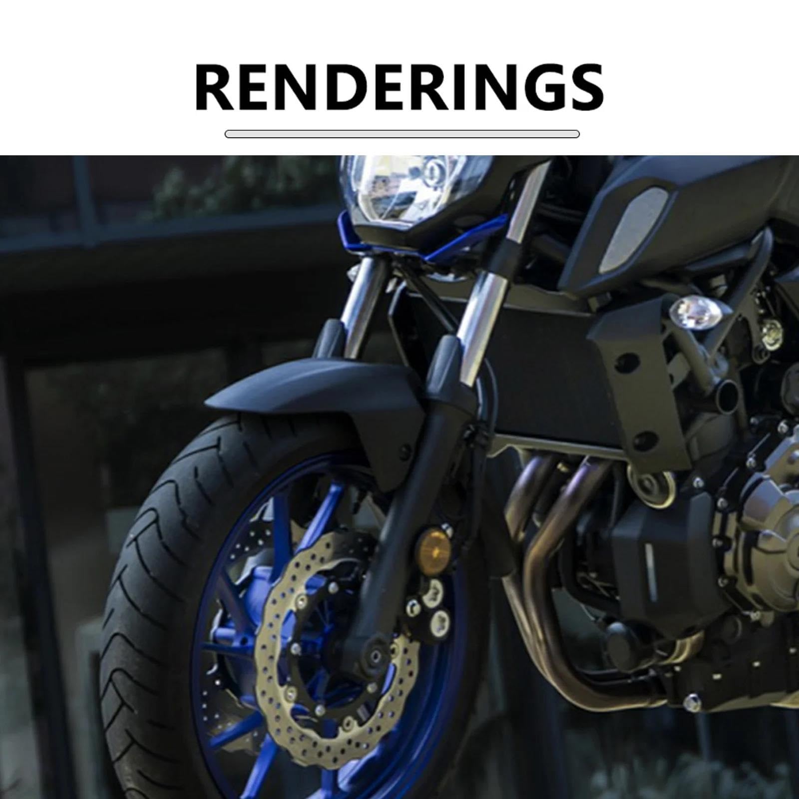 Per Yamaha MT-07 FZ-07 2018 2019 2020 2021 2022 2023 2024 Moto Parafango Anteriore Splash Guard Accessori Carena Kit(Matte Black)