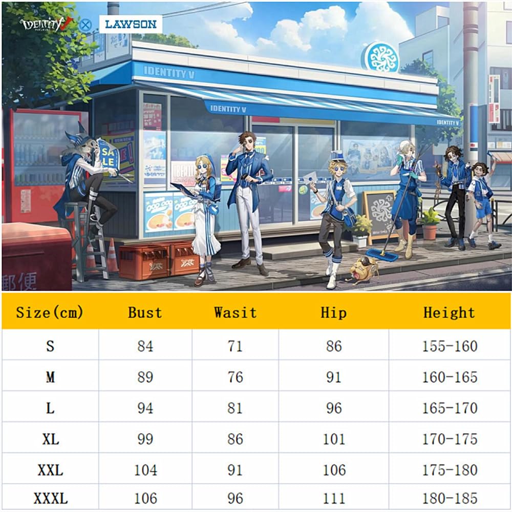 Charous Game Identity - Cosplay Lawson Manor Convenience Store Salesperson Costume Uniform Set Used For Perform Cosplay