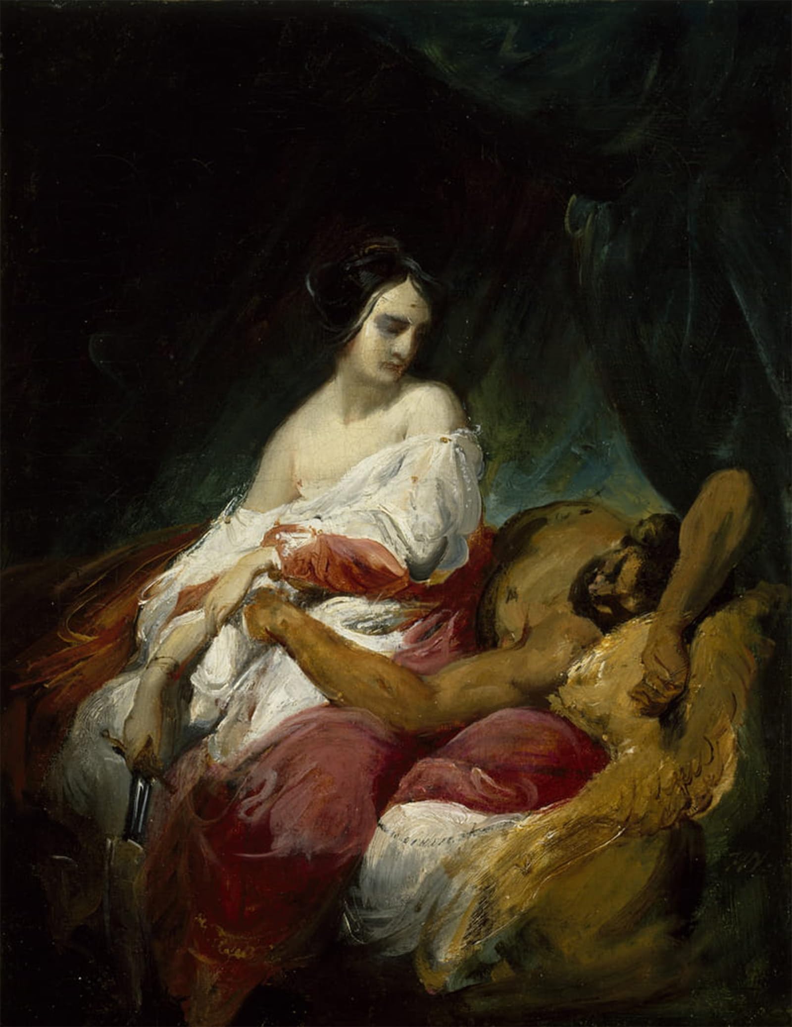 ARTXLXXBN Famous Art Print Poster Vintage Wall Art Judith and Holofernes by Emile Jean Horace Vernet Canvas Art Poster for Home Decor 60x90cm