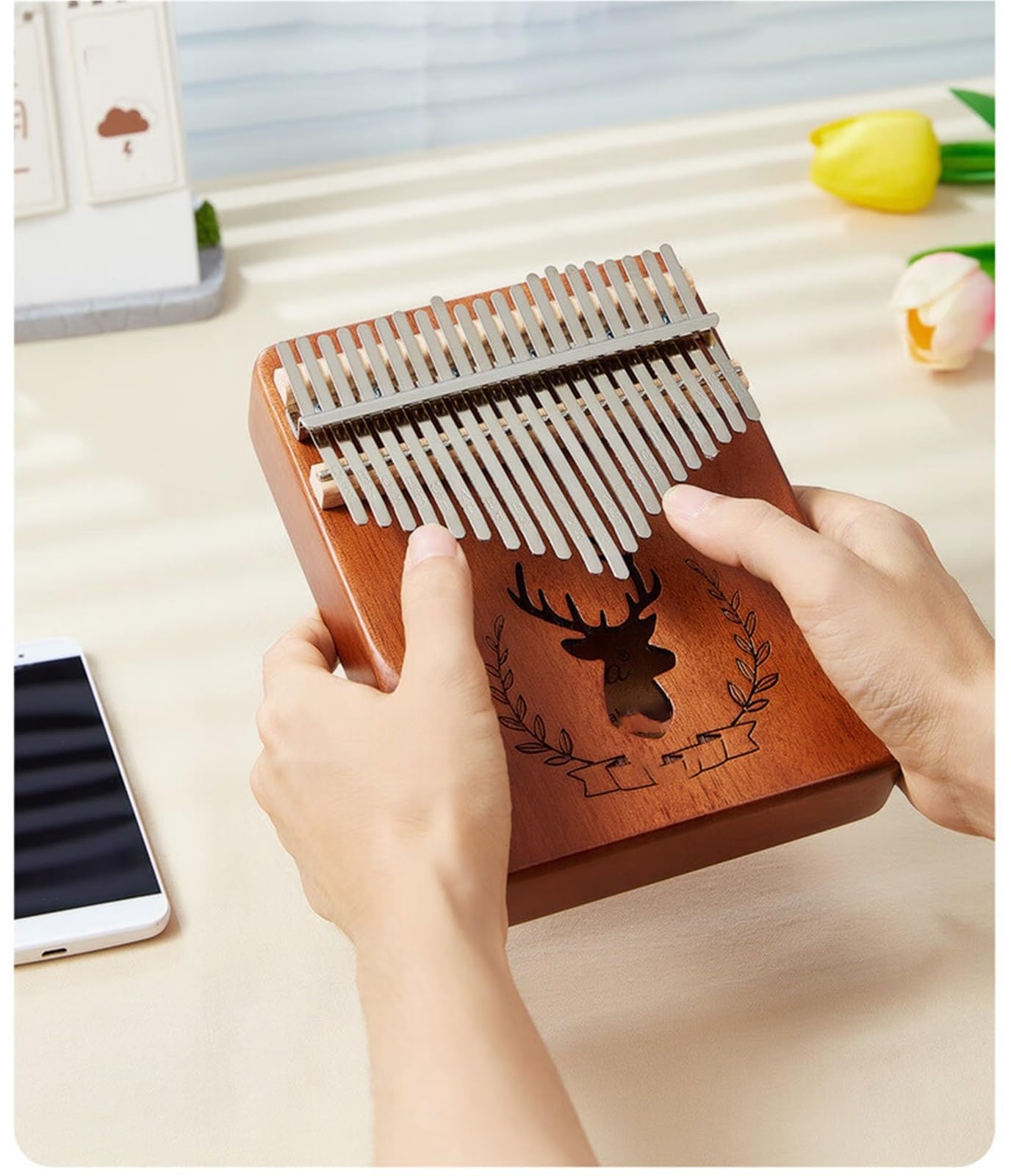 Kalimba 21 Nutowy Kalimba Z Kciukiem Pojedynczy Instrument Dla Początkujących