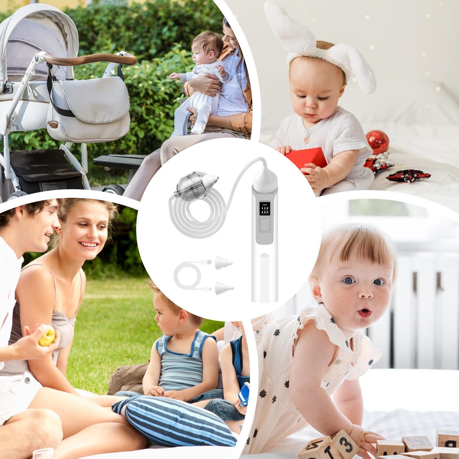 Aspirador Nasal Para Bebés Y Niños Succionador Eléctrico Portátil