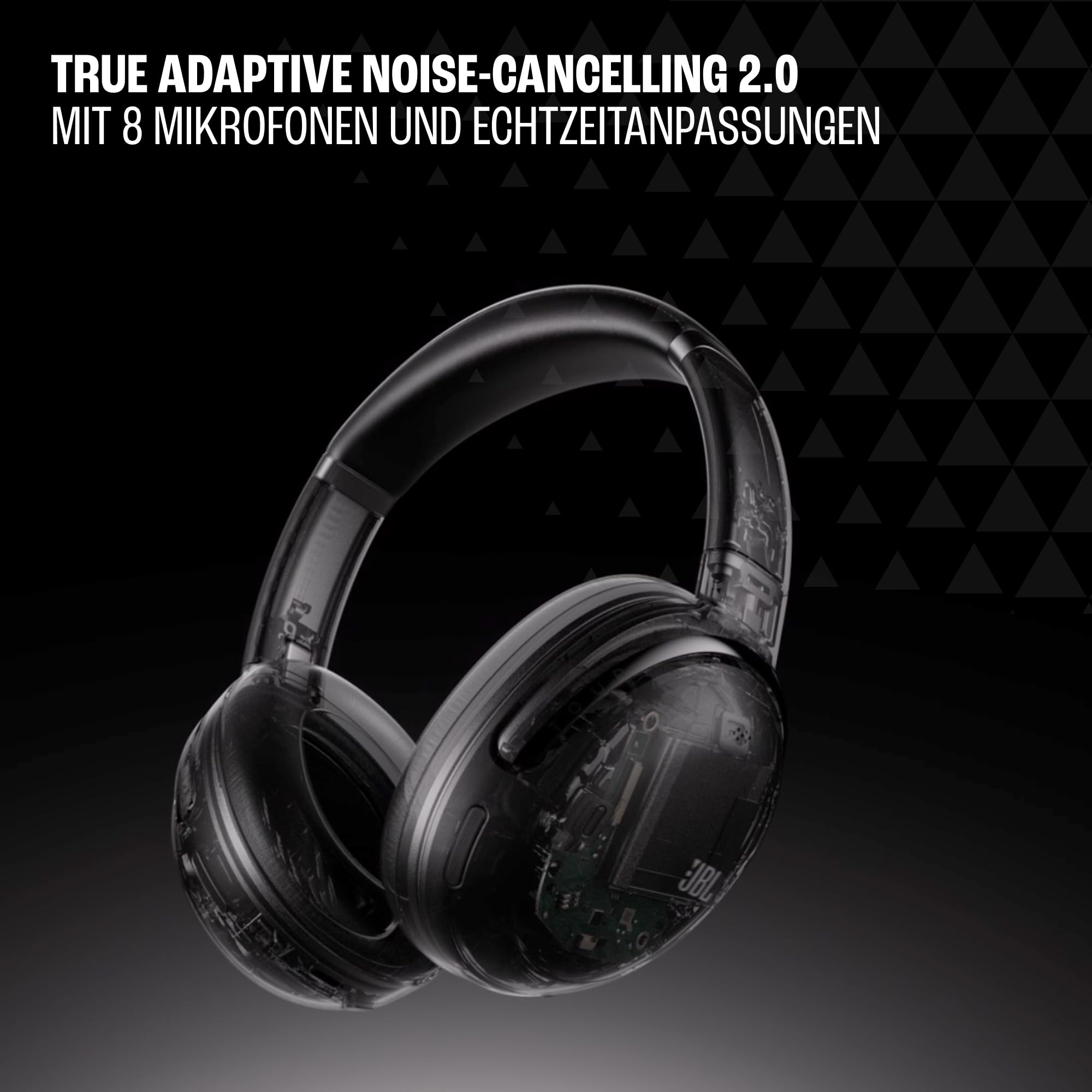 JBL Tour One M3, kabellose Over-Ear Bluetooth Kopfhörer, True Adaptive Noise-Cancelling, 70 Stunden Spielzeit, komfortablel, Spatial 360 Sound mit Kopfhörer-Tracking, USB-C kompatibel, Schwarz