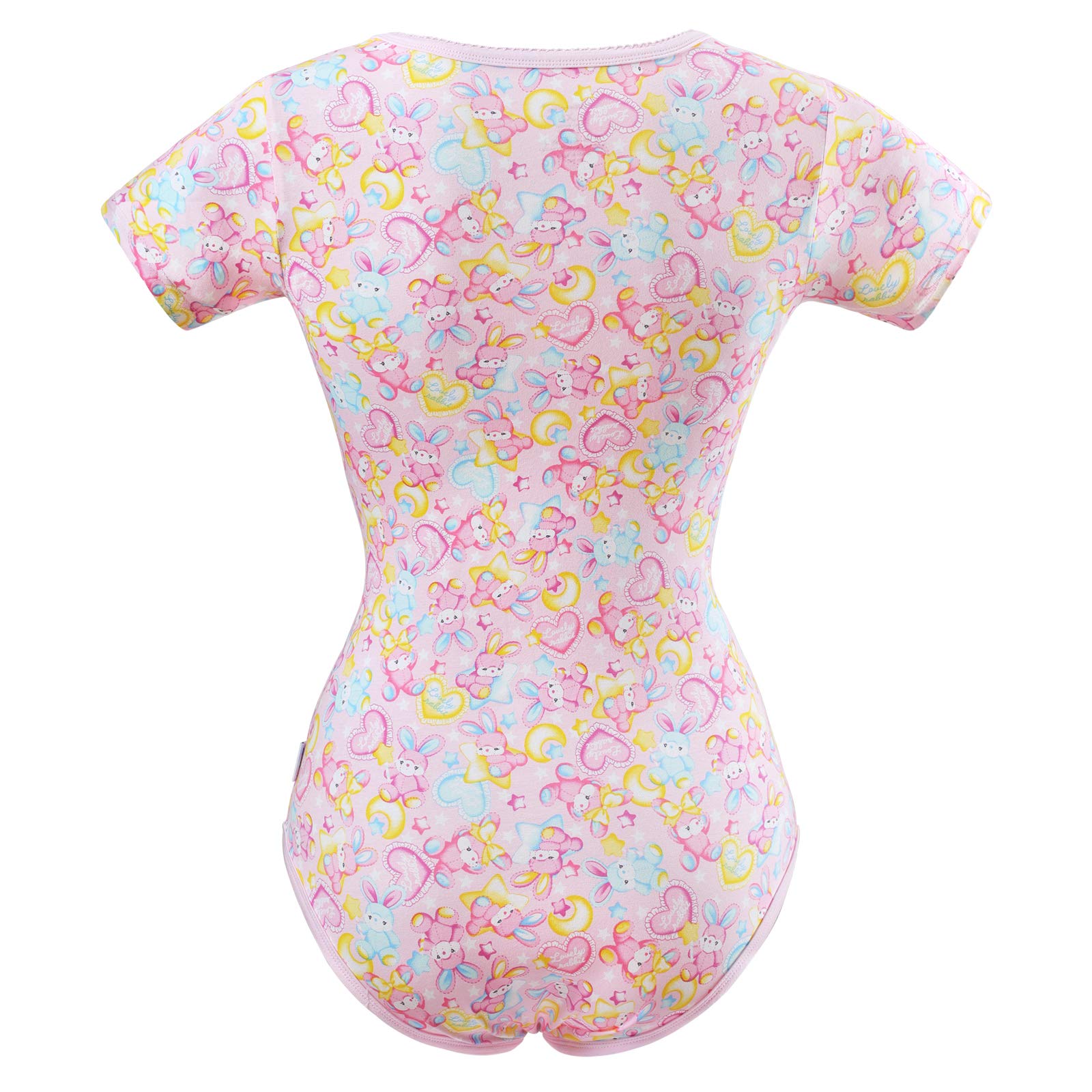 LittleForBig Bawełniany śpioszki Onesie Piżama Bodysuit-Bunny na dobranoc Różowy Onesie