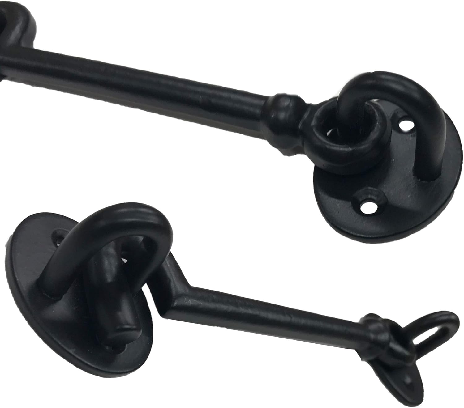 7" - Door Latch - DS-08 - Antique Style Door Latch Door Latch for Gates, Doors, Closet, Cabinet, Sliding Barn & Shed Doors - in Vintage Black cast Iron Finish for Interior & Exterior Designing (10)