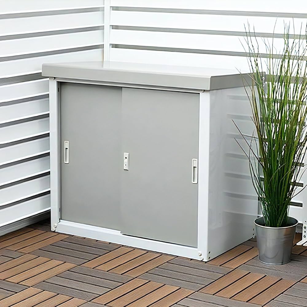 ガーデンマスター 物置 鍵付き サビに強い 幅90×奥行45×高さ84cm 屋外 Amazon | ガーデンマスター(Gardenmaster) 物置 鍵付き サビに