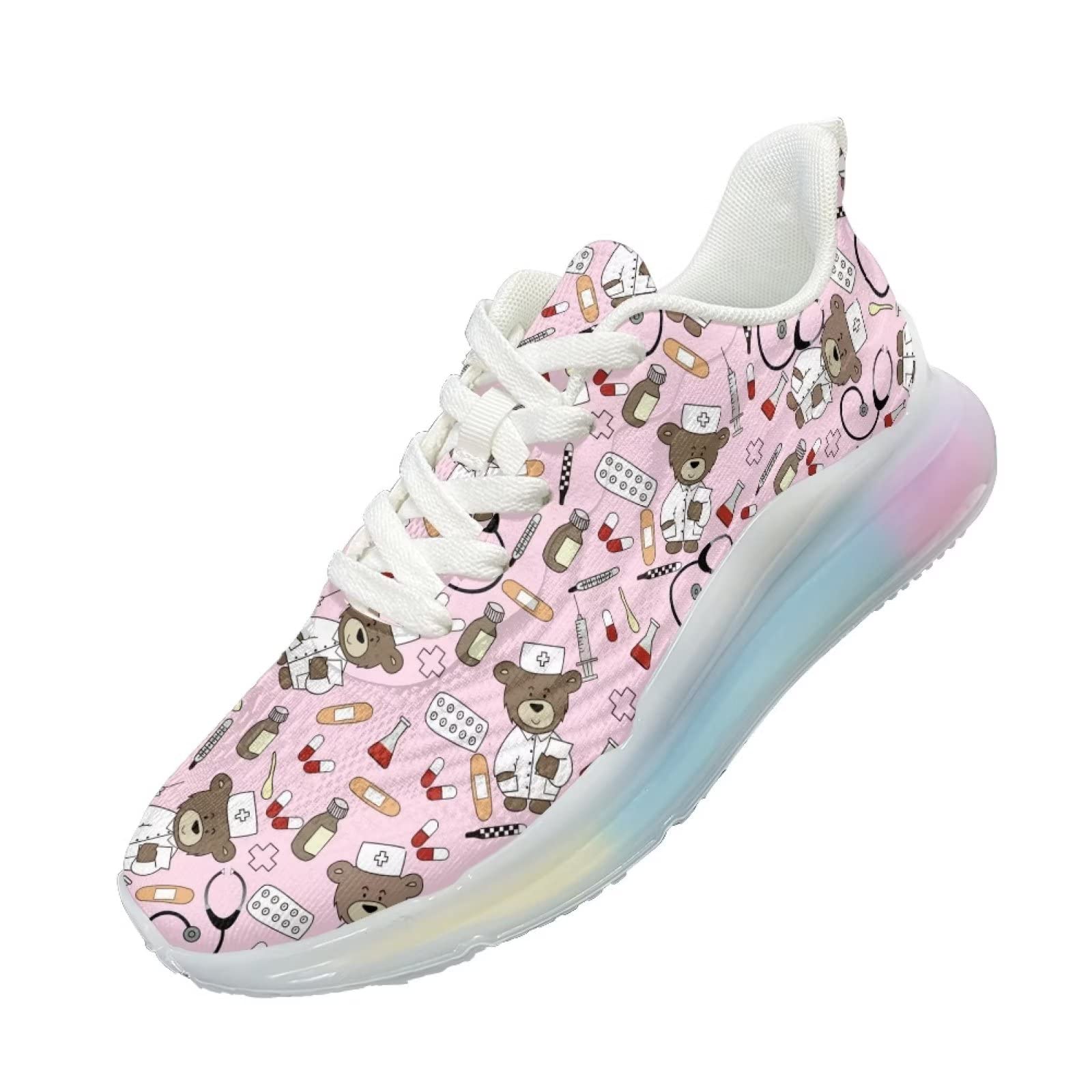 Scarpe da ginnastica da donna sportive sportive slip-on da donna scarpe da allenamento traspiranti leggere, Infermiera 11, 37 EU