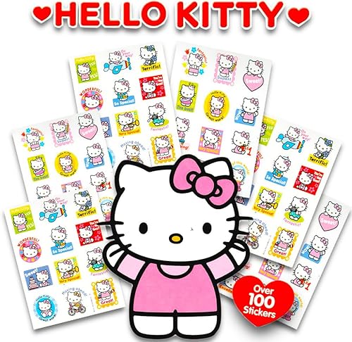 Miniatura 3 de Hello Sanrio Juego de libros de calcomanías de gatito para niños, adultos, paquete de 3 piezas con más de 200 calcomanías de Hello Kitty y más (10