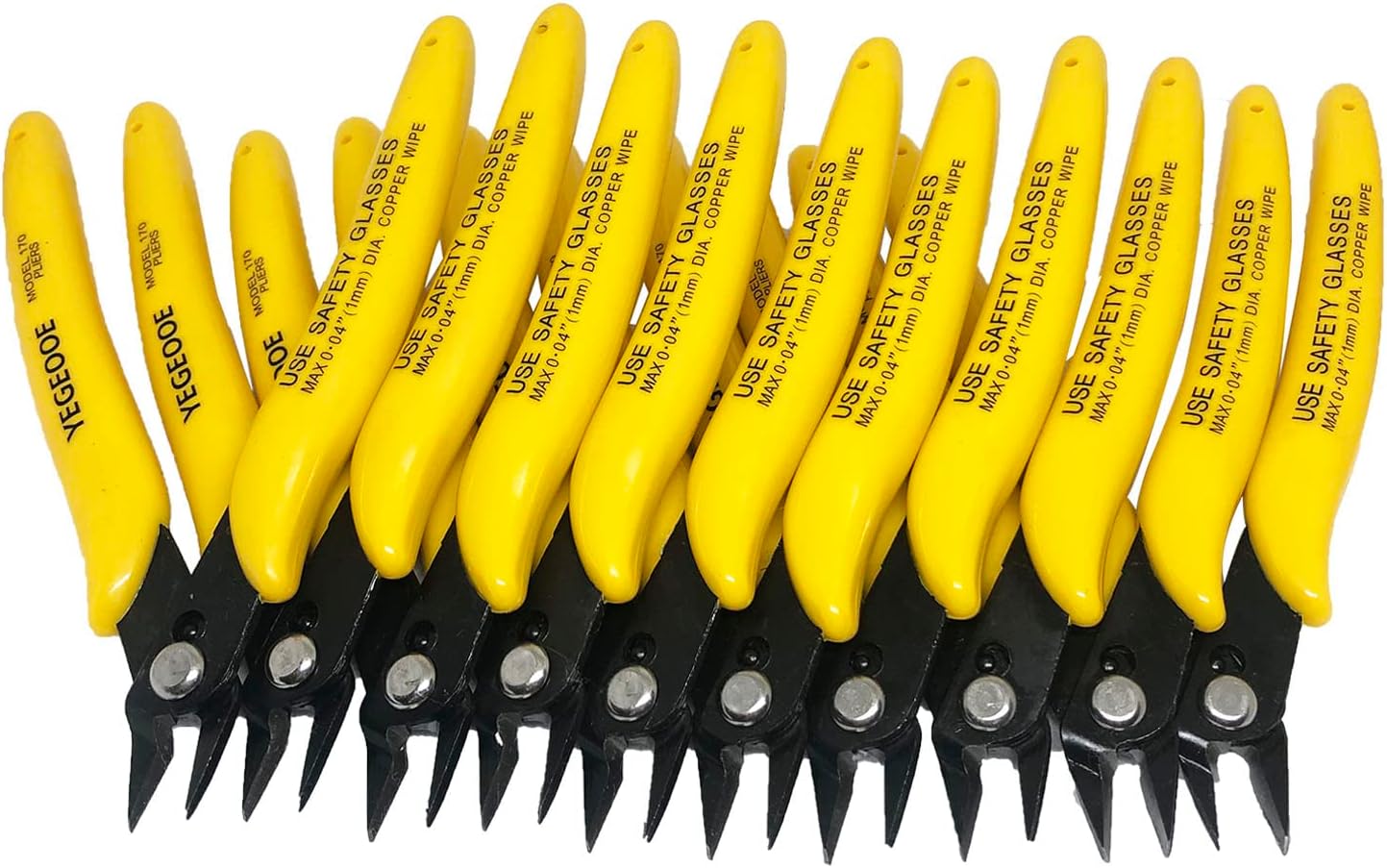 Flush Wire Cutter, 10PACK Precision Diagonal Cutting Pliers Small Wire Cutter Nippers for Electronics Wires Jewelry Screws (5 Inch Size)