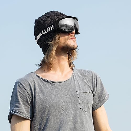Miniatura 150 de OutdoorMaster - Gafas de esquí/snowboard para hombres, mujeres y jóvenes, 100% protección contra rayos ultravioleta, para usar sobre los anteojos