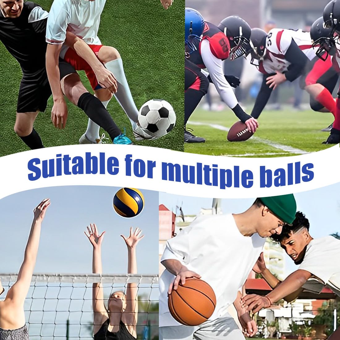 SULIUDAJI 2 Piezas Red de fútbol para Cometa Pelotas Deportivas de Baloncesto Voleibol de Playa Zapatillas de Deporte, Red portátil