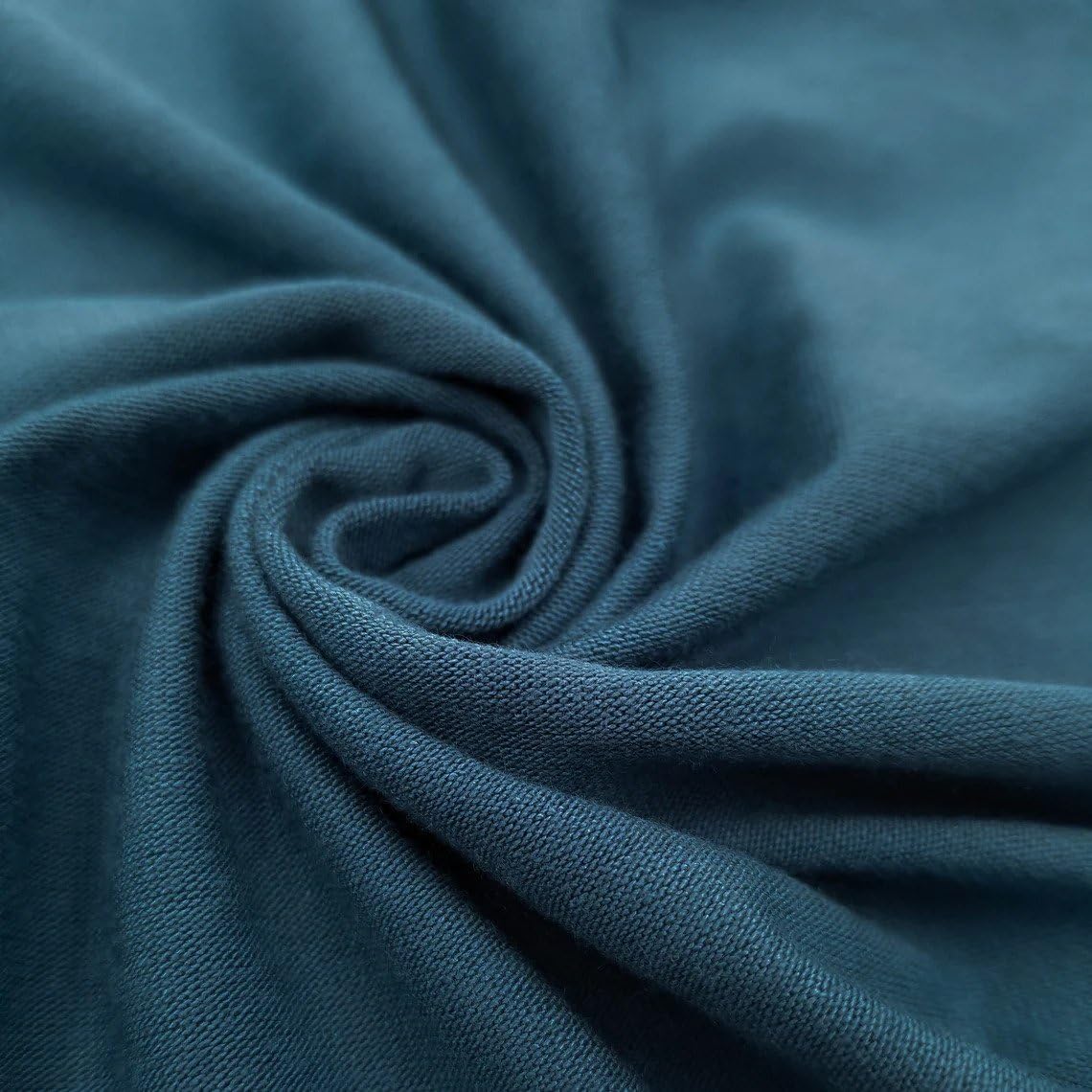 Stylish FABRIC Rayon Spandex Heavy Jersey Knit Fabric/4-Way Stretch-(200GSM)/Maternity/Backdrop/DIY Projects, Blue Steel 1 Yard