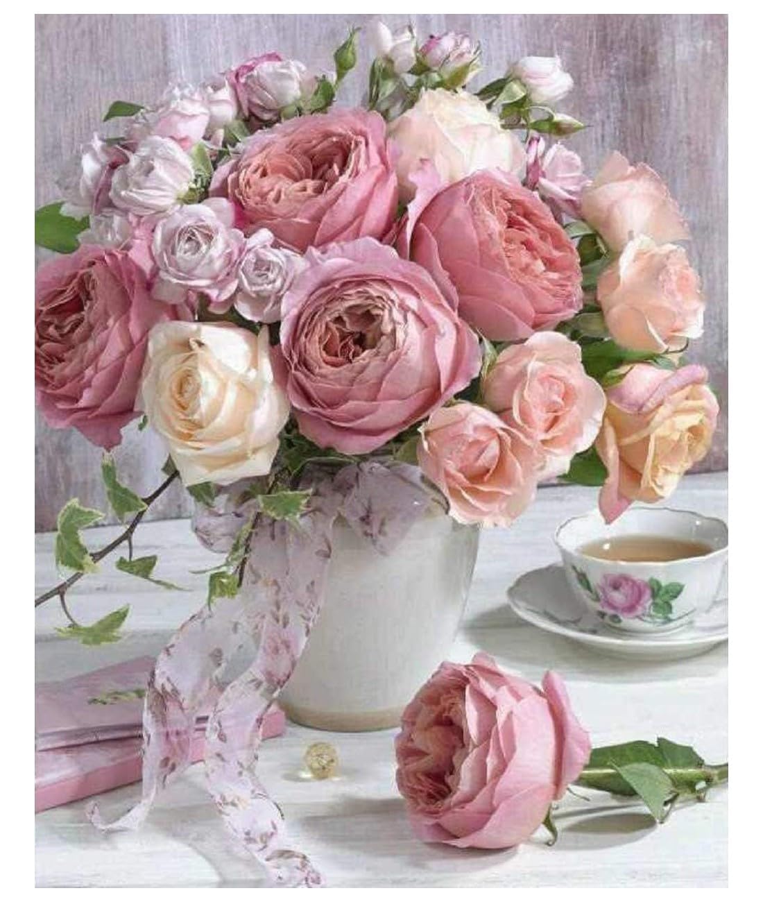 PATRANI FASHION® Stained Diamond Painting Rose Pot 5D Diamond Painting Kits, DIY Diamond Painting Kits for Adults Diamond Art, Round Full Drill Dots Diamond Art Kits for Wall Decor Gift-image-25