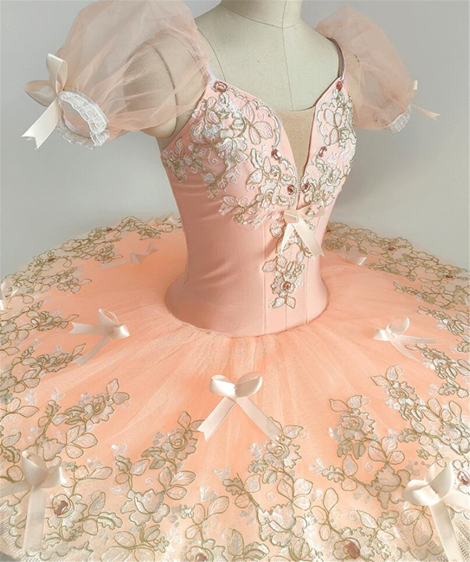 Vestito da Ballo per Bambina Stile Lago dei Cigni con Gonna A Canotta Costumi da Ballo per Feste E Gare Abiti da Ballo per Esercitarsi (A1088)