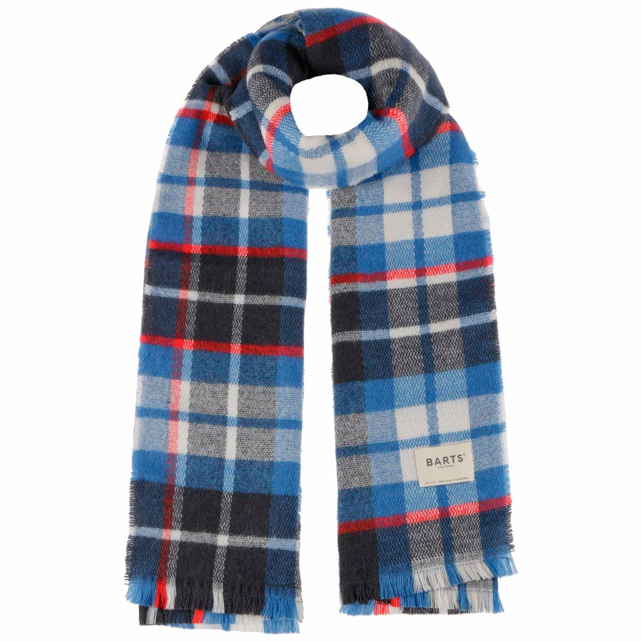 Barts Men's Blue Spenter Scarf - Winter With Fringes Autumn-Winter - One Size