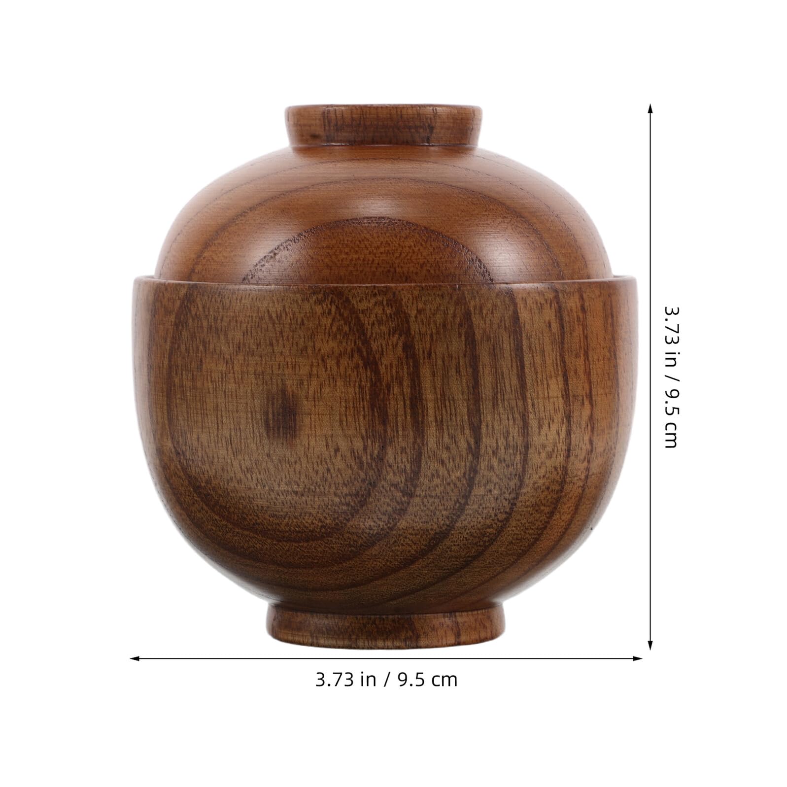 Tazón de sopa japonesa con tapa tazón de sopa de miso para ramen sushi y arroz cuenco multiusos para cocina asiática restaurante y hogar 9.50 x 9.50 x 9.50 cm