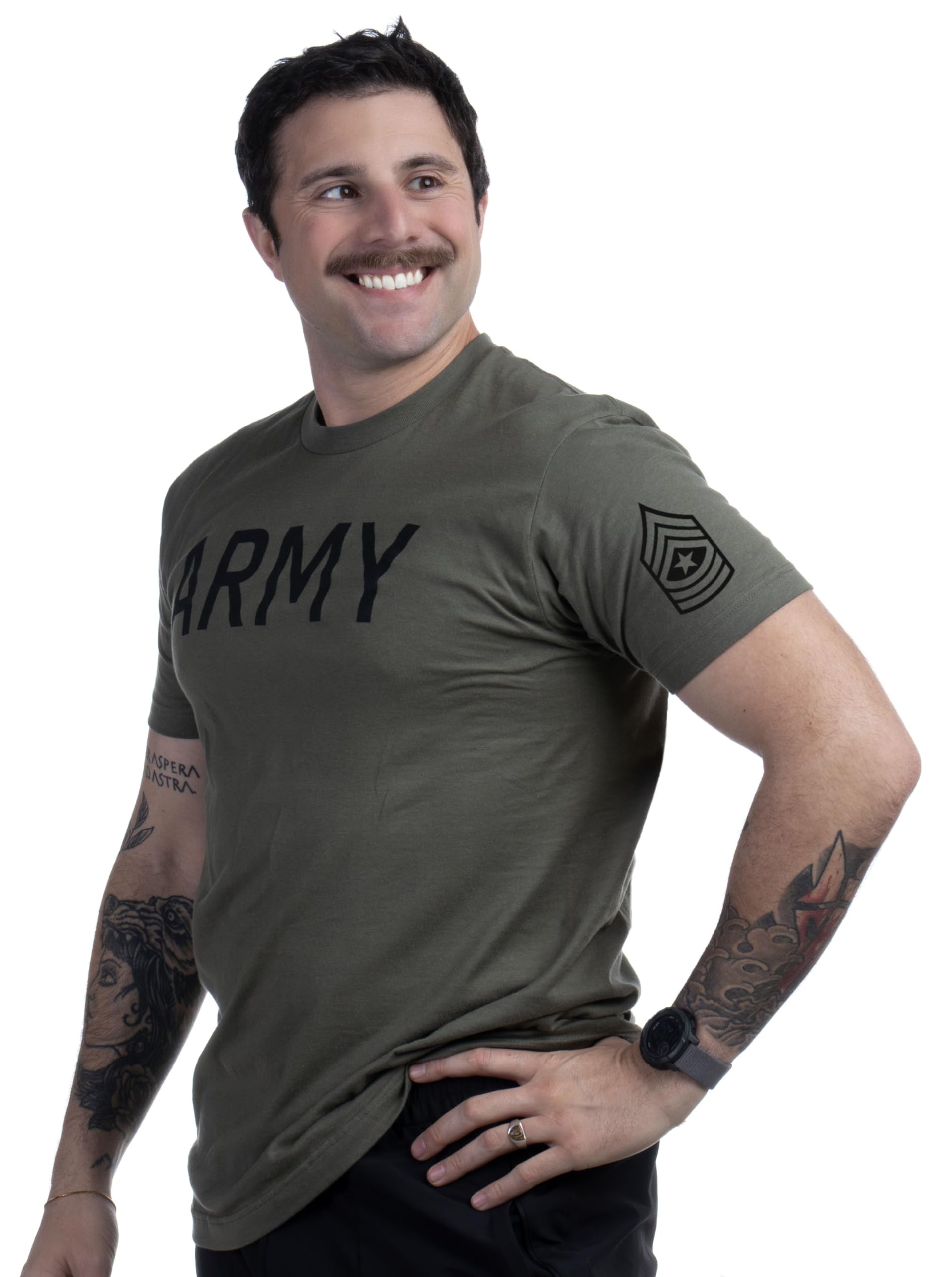 Army PT Style Shirt - U.S. Military Physical Training Infantry Veteran Workout T-Shirt