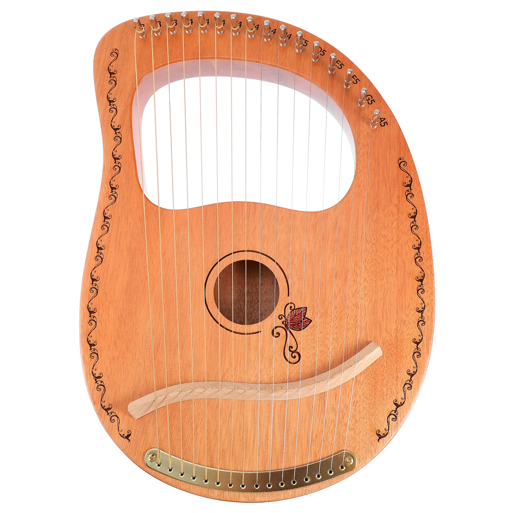 Toyvian Strumento Musicale a 16 Corde Delicato e Design Portatile Superficie Liscia Lyra in Legno per Principianti e Appassionati
