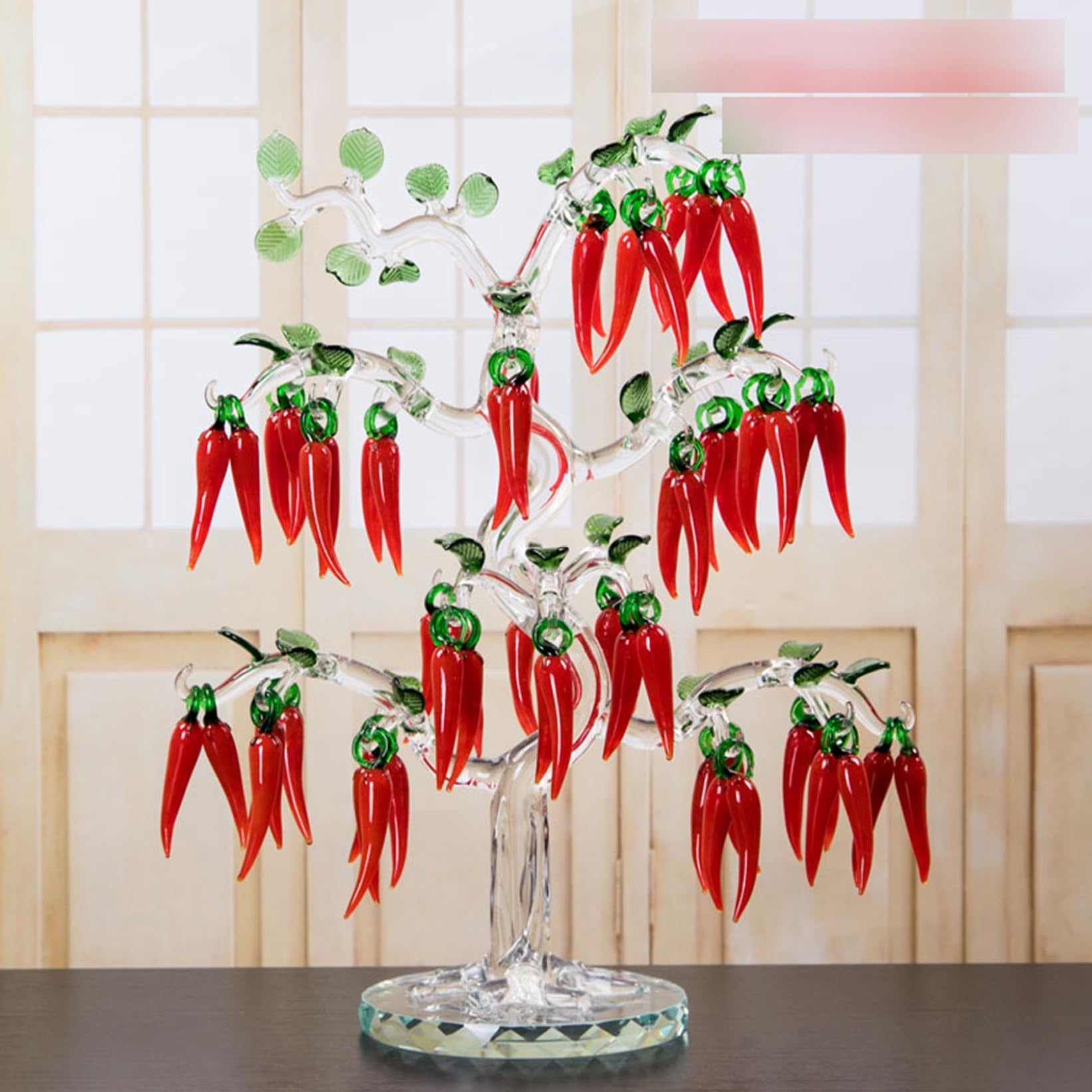 Amazon.co.jp: 招財樹 ガラス置物 唐辛子 トウガラシツリー K9