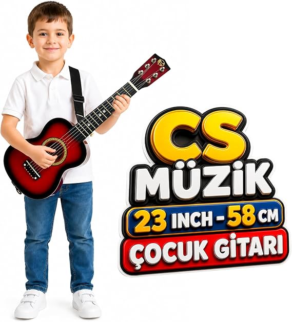 Fourtune Loki T-80RD 6 Telli Kırmızı Çocuk Gitarı Gerçek Ağaç (Kırmızı)