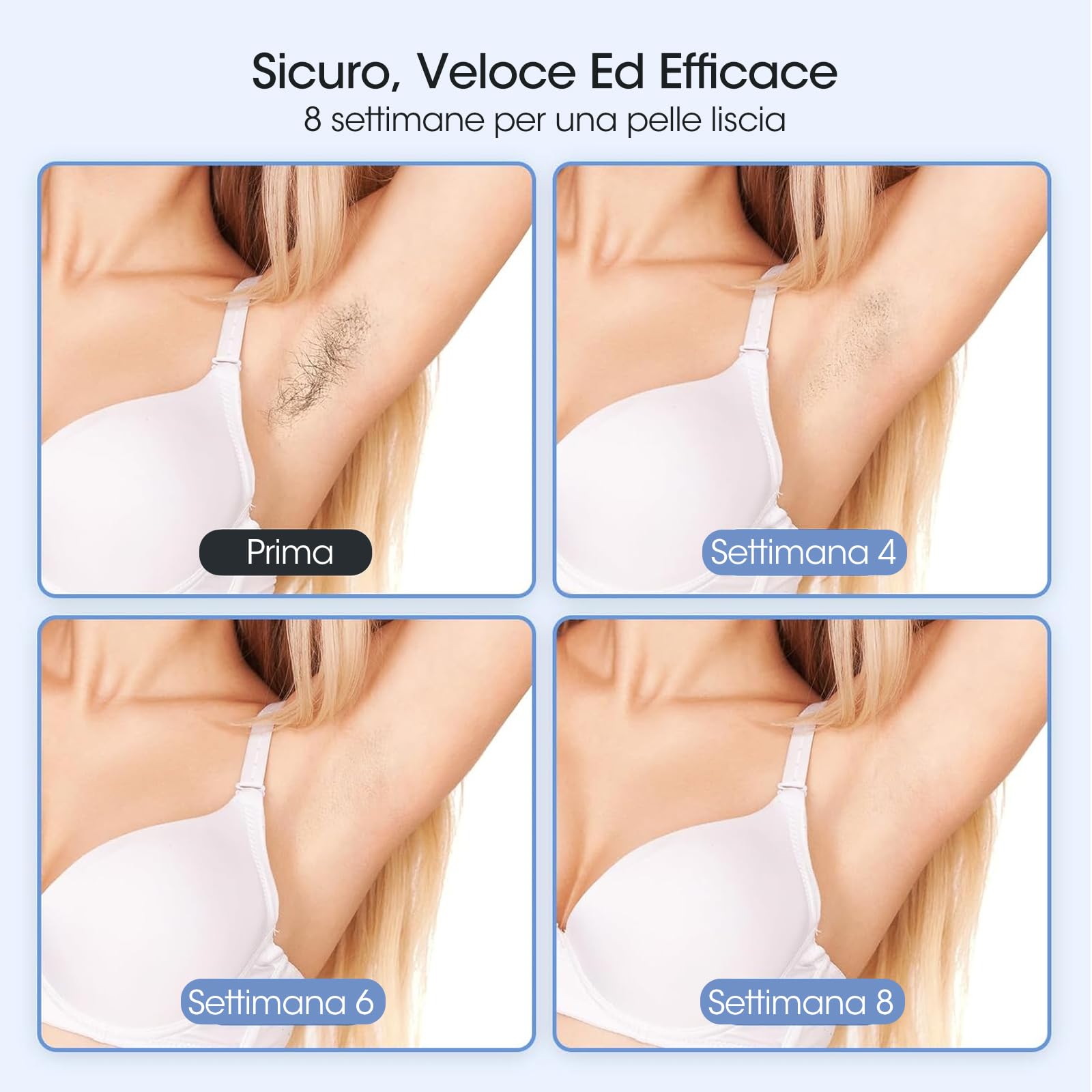 Epilatore Luce Pulsata,0,5 Episodi/Flashlight Depilazione Indolore a Punti di Ghiaccio con Due Precise Testine di Depilazione Per Il Viso,Adatte Per La Depilazione Di Viso,Ascelle,Gambe E Zona Bikini