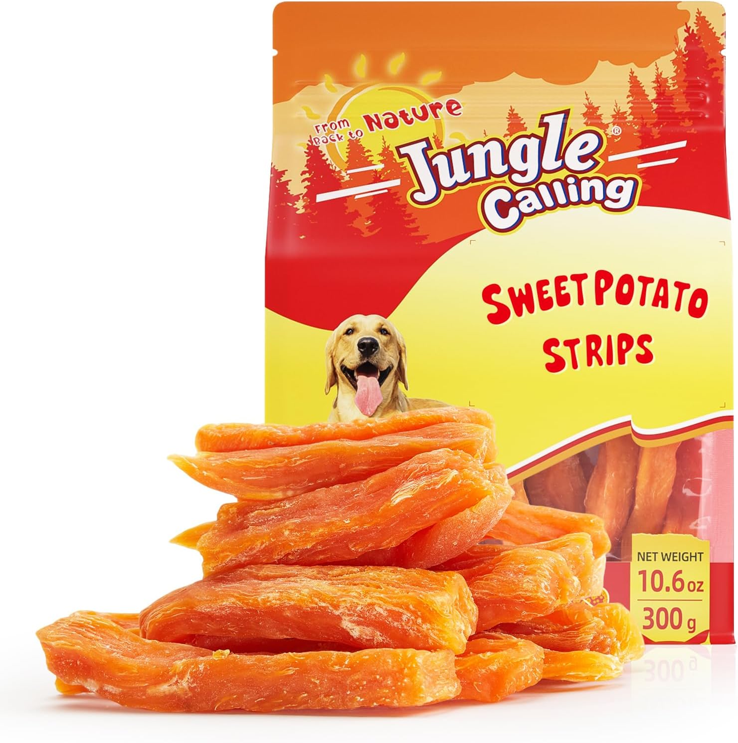 Sweet Potato Dog Treats,Low Fat Natural Soft Chews for Weight Management, Single Ingredient and Grain Free Healthy Snacks Puppy Adult Dogs,10.6oz