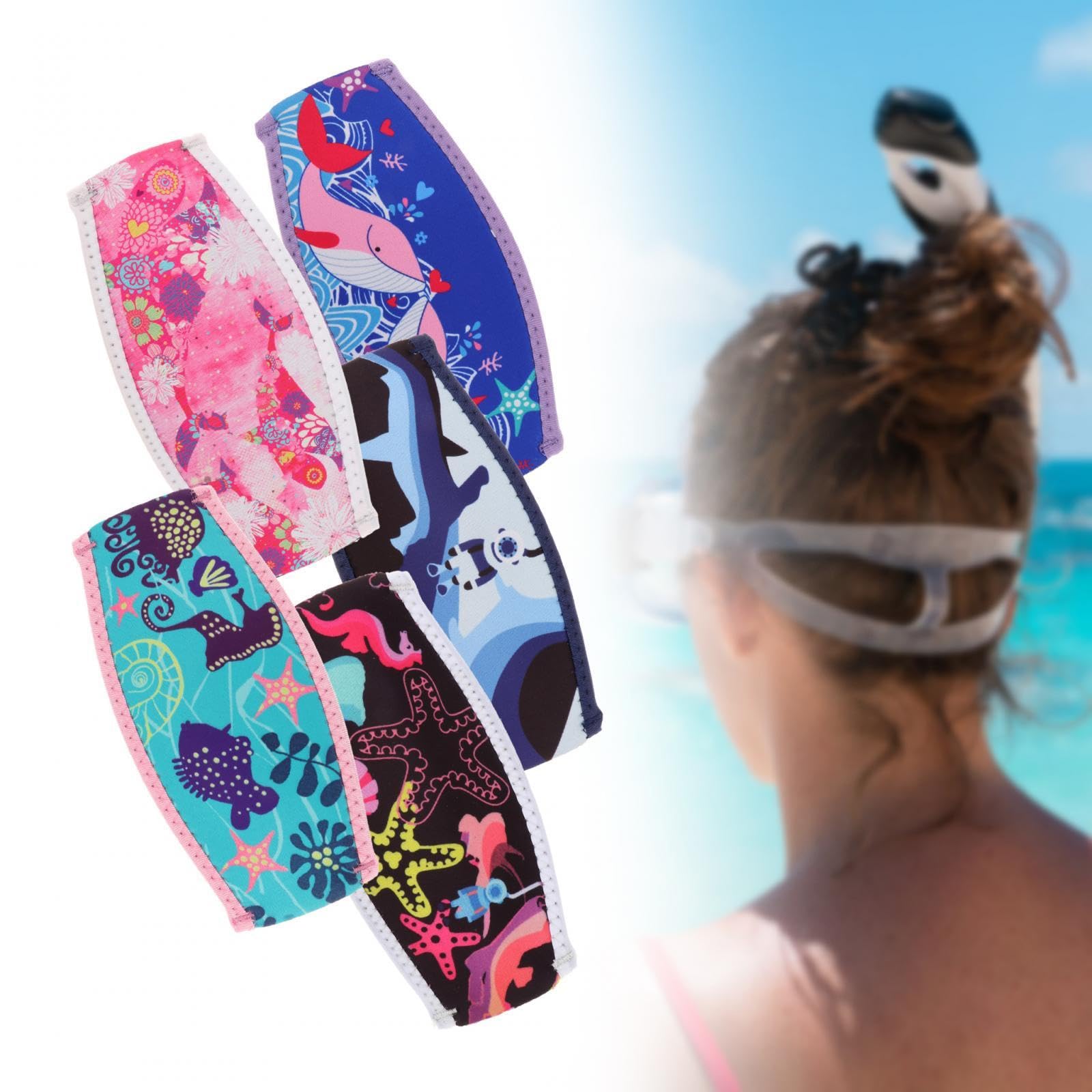 Nawwgy Neoprene Diving Straps Hair Protector Wrap Waterproofs Dives and Snorkels Straps for Men and Women Enduring Diving mask Hair Strap