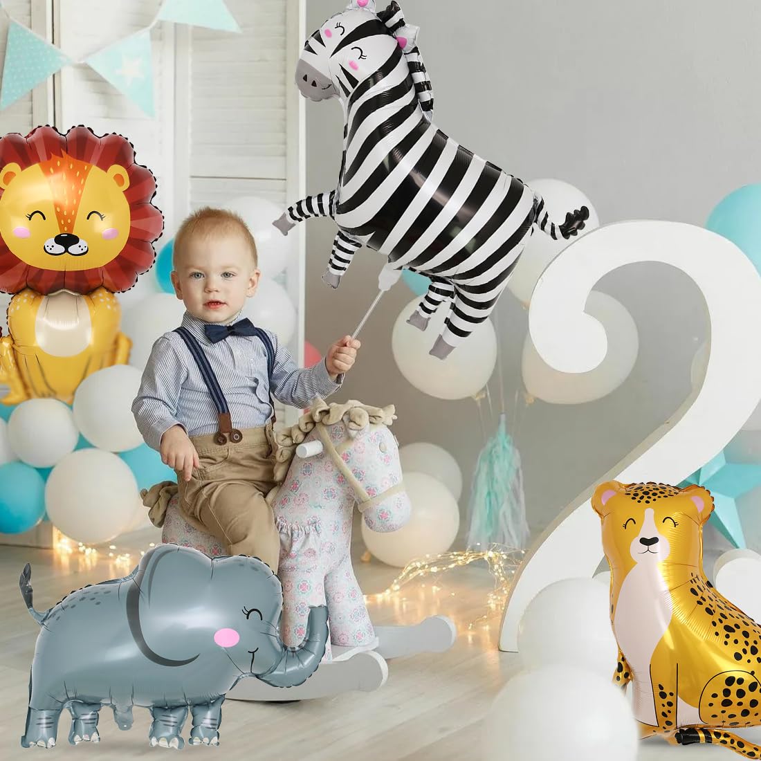 Dieren jungle decoratie verjaardag, 55 stuks wilde feest