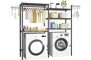 Ulif U5 Over the Washer and Dryer Storage Shelves with 5 Wire Shelves
