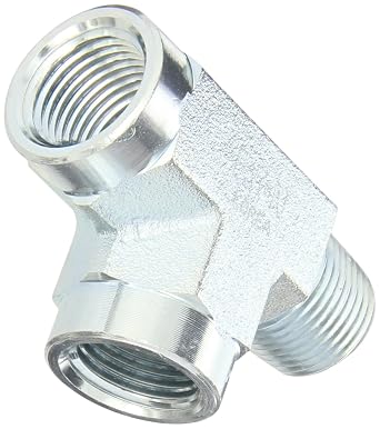 Eaton Aeroquip 2092-8-8S Steel Pipe Fitting, Run Tee, 1/2" NPT Male x NPT Female x NPT Female