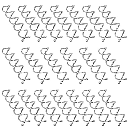 TUUXI 20 horquillas en espiral de 2 pulgadas de metal plateado rápido moño, accesorios para el cabello, horquillas para el cabello en espiral,