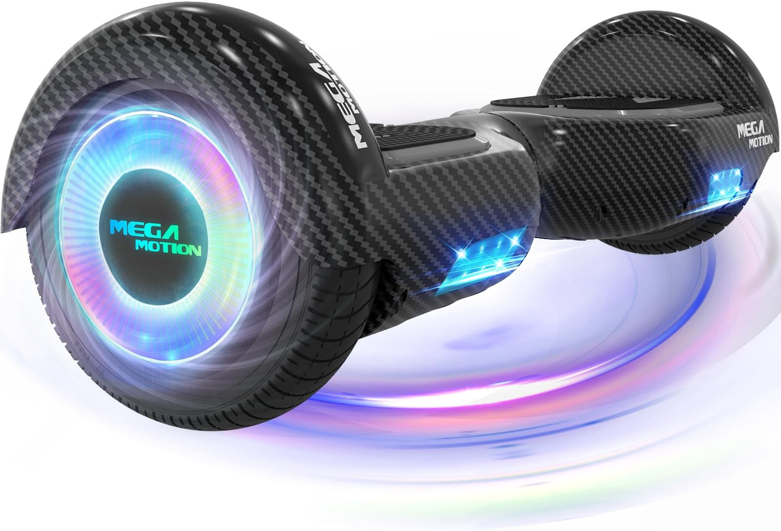 MEGA MOTION Hoverboard, 6.5 inches with Bluetooth Speaker and LED Lights on Wheels, Suitable for Kids and Teens