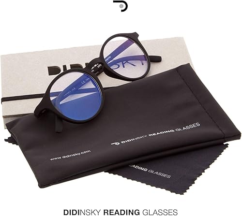 Miniatura 4 de DIDINSKY READING GLASSES para hombres y mujeres. Lectores de computadora con bloqueo de luz azul. patillas flexibles táctiles de goma y lentes