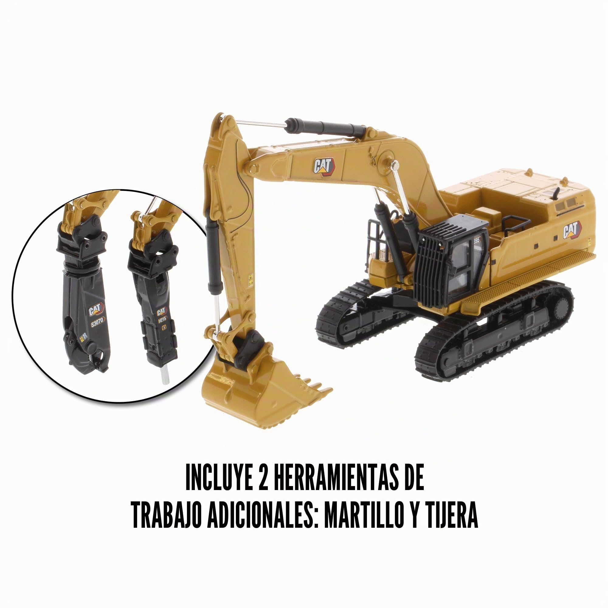 Caterpillar Diecast Masters 85688 - Excavadora sobre orugas con Herramientas adicionales Cat 395 GP, Escala 1:87, Aprox. 5,1 x 7,6 x 16,2 cm, a Partir de 14 años