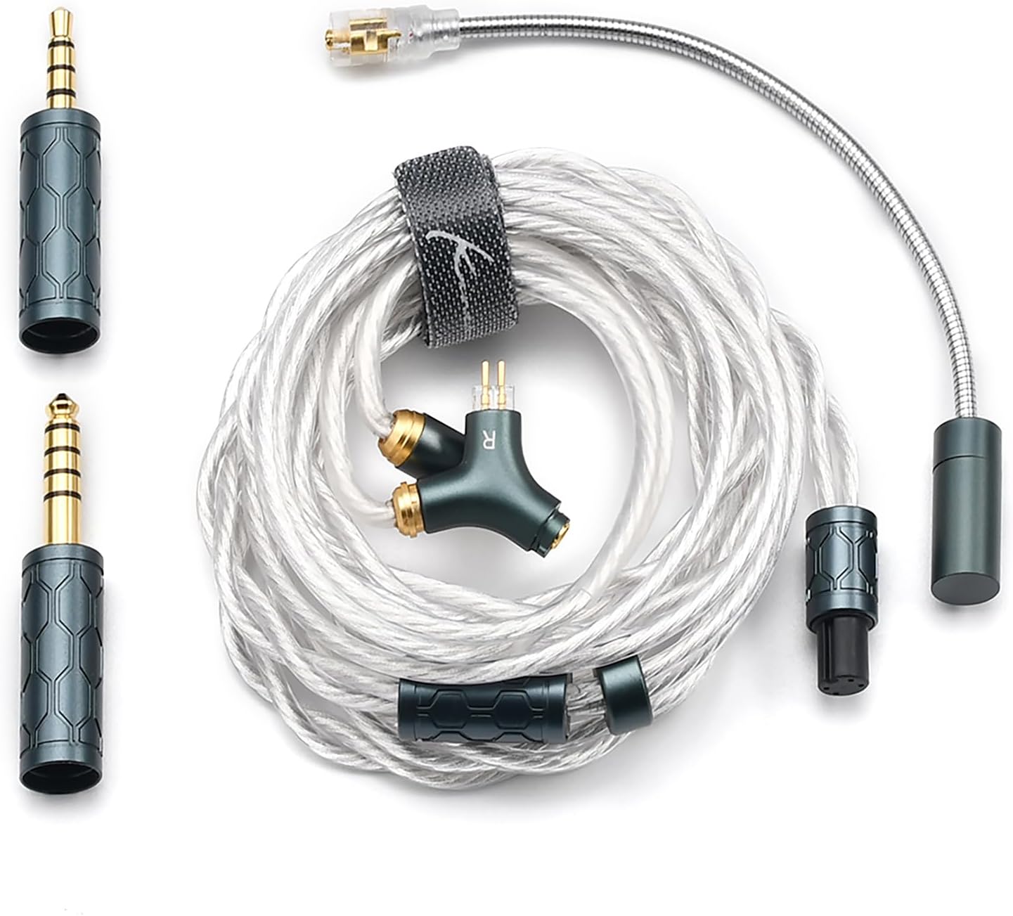 QOA Kinera Celest IEM Cable with Mic,with Detachable 3.5mm/4.4mm Plug,Earphone Upgrade Cable,HiFi in Ear Earphone Cable,Replacement Cable,for Audiophile Musician (0.78mm 2Pin)