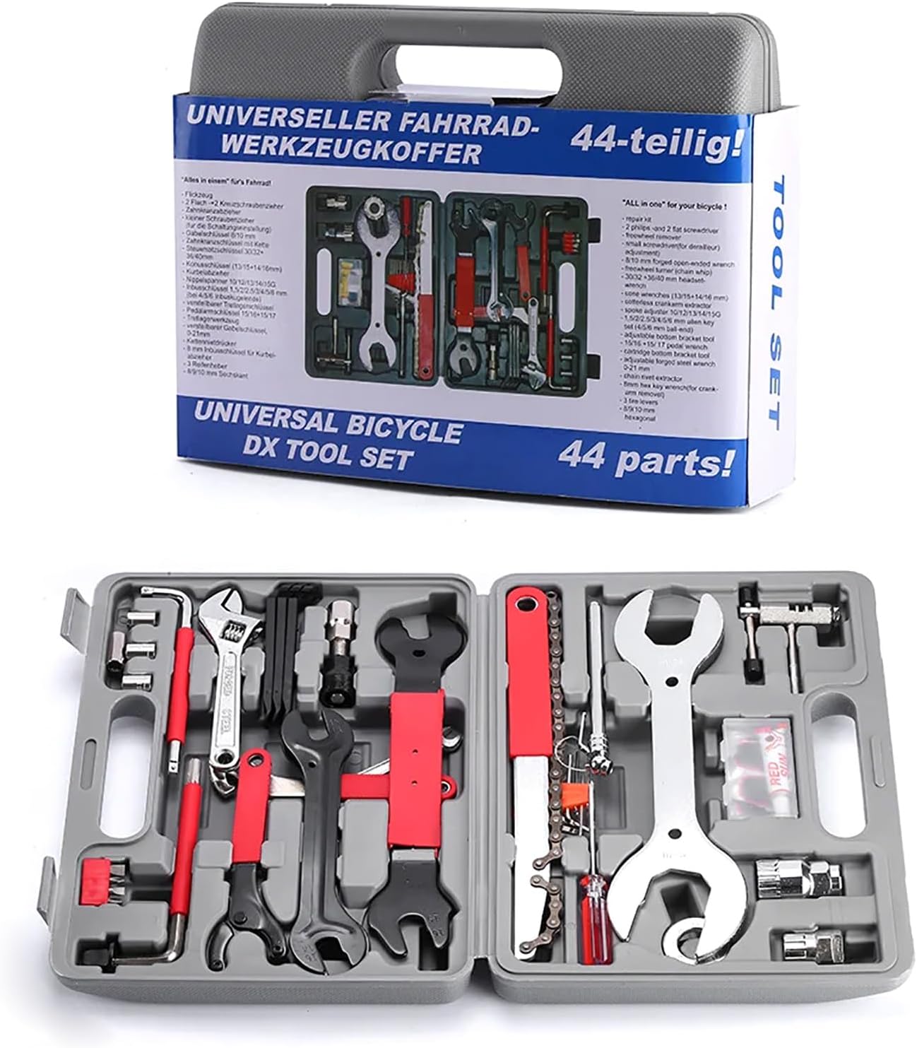 Bike Maintenance Kit, Complete Bicycle Repair Tools with Crank Removal Tool, Bottom Bracket Remover, Cassette Freewheel Removal Tool for MTB and Road Bike