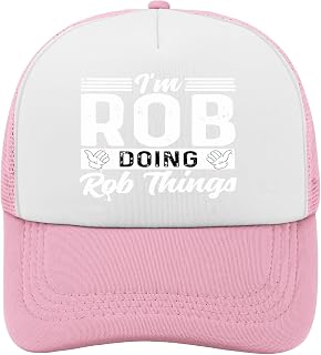 I'm rob Doing rob Things Golf Hats for Men Adjustable Cap Pink