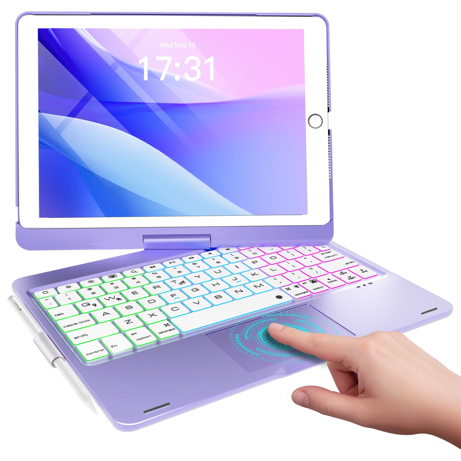 Amazon.com: Baisla iPad 9th Generation Case with Keyboard 10.2