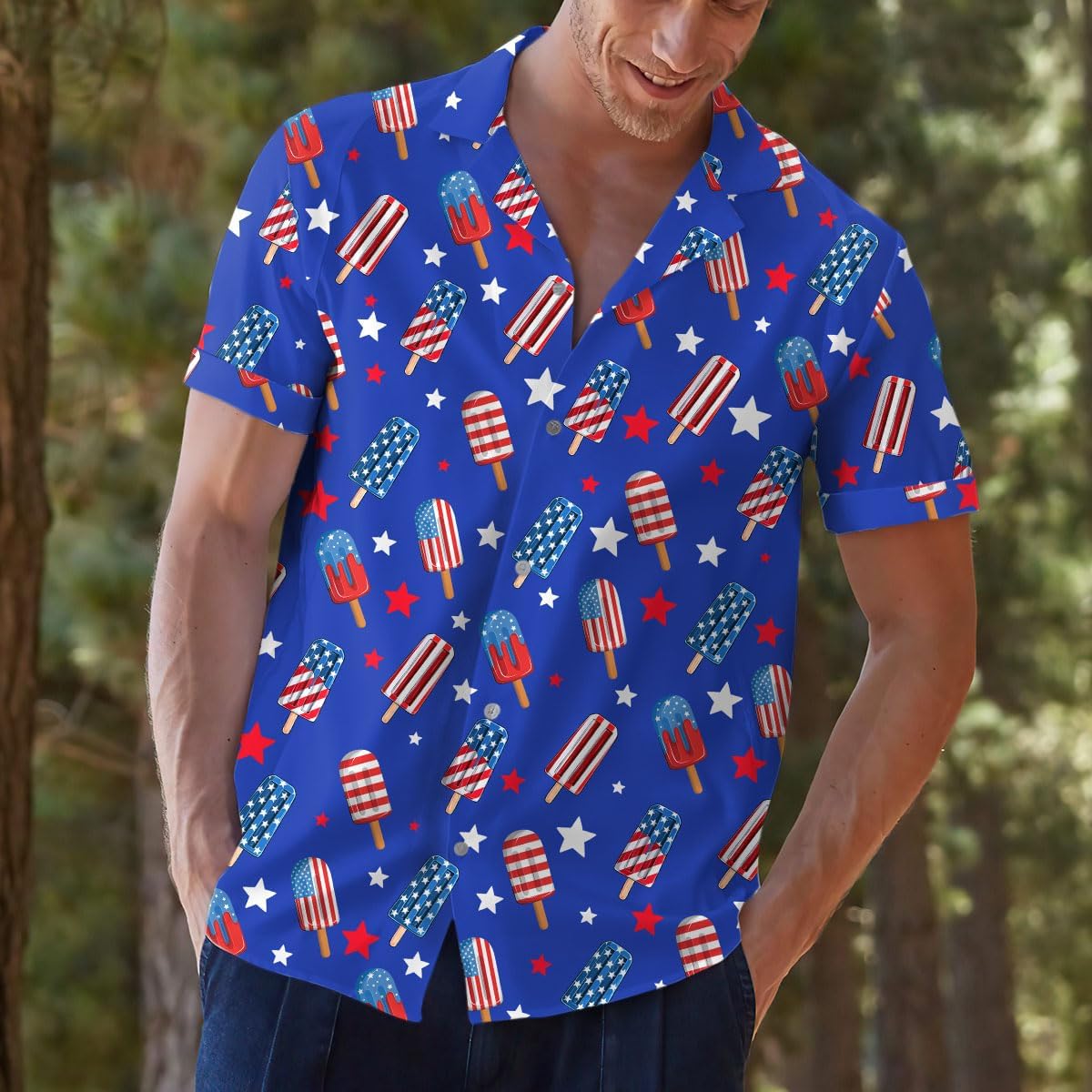 Funny Tropical Opposum Hawaiian Shirt for Men Women, Short Sleeve Button Up Relaxed Fit Casual Hawaiian Shirts for Adults - Image 3