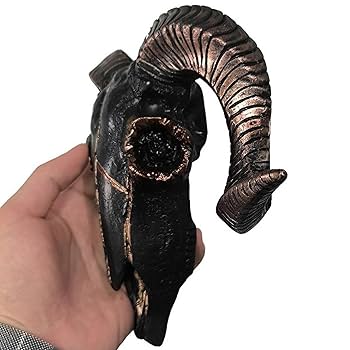 Amazon.co.jp: Yajuyi 羊の頭の像の置物 3D装飾 レトロスタイル