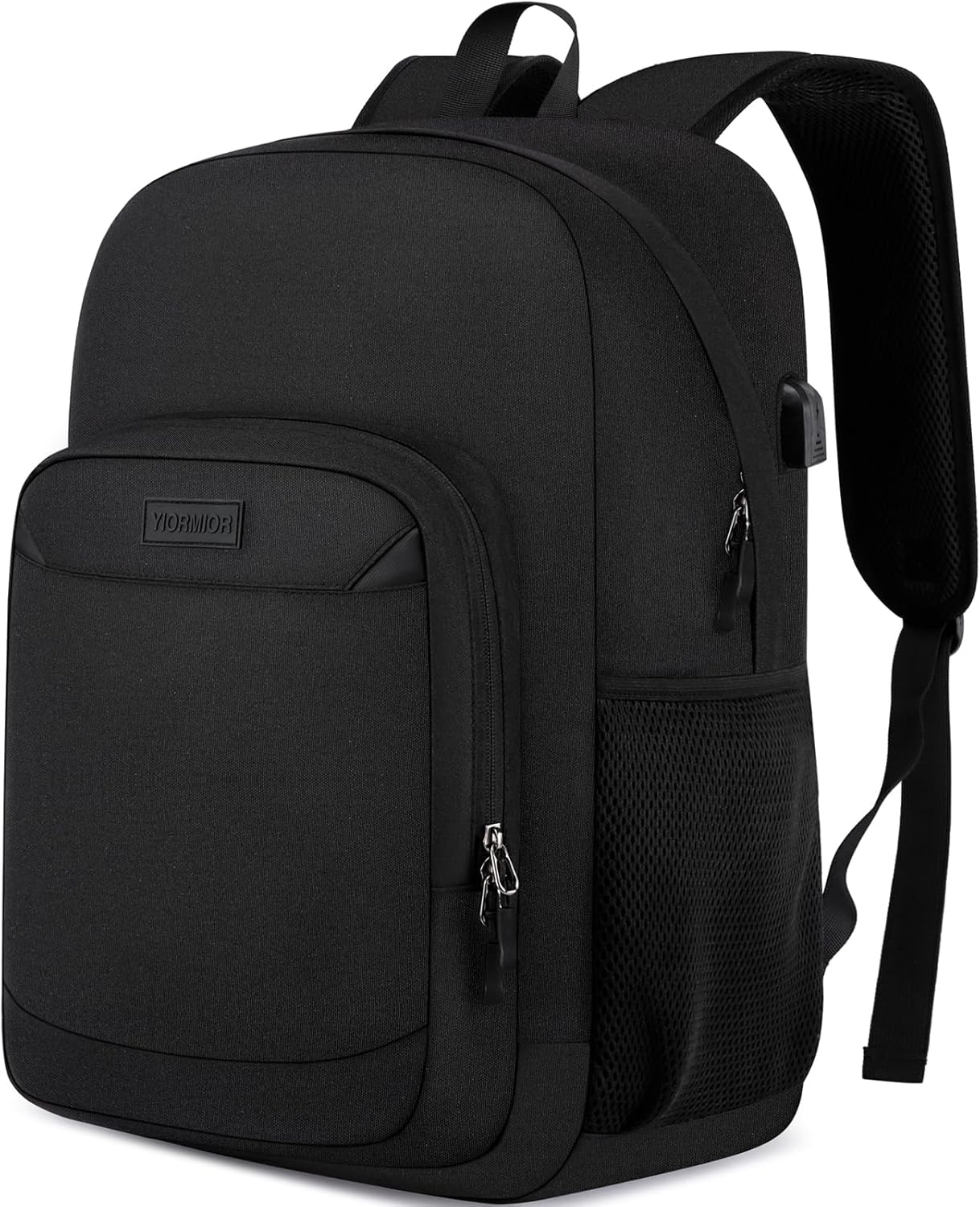 School Backpack for Teens Boy, Bookbag for Men Women with 17.3 inch Laptop Sleeve Computer College Black Over 3 Years Old