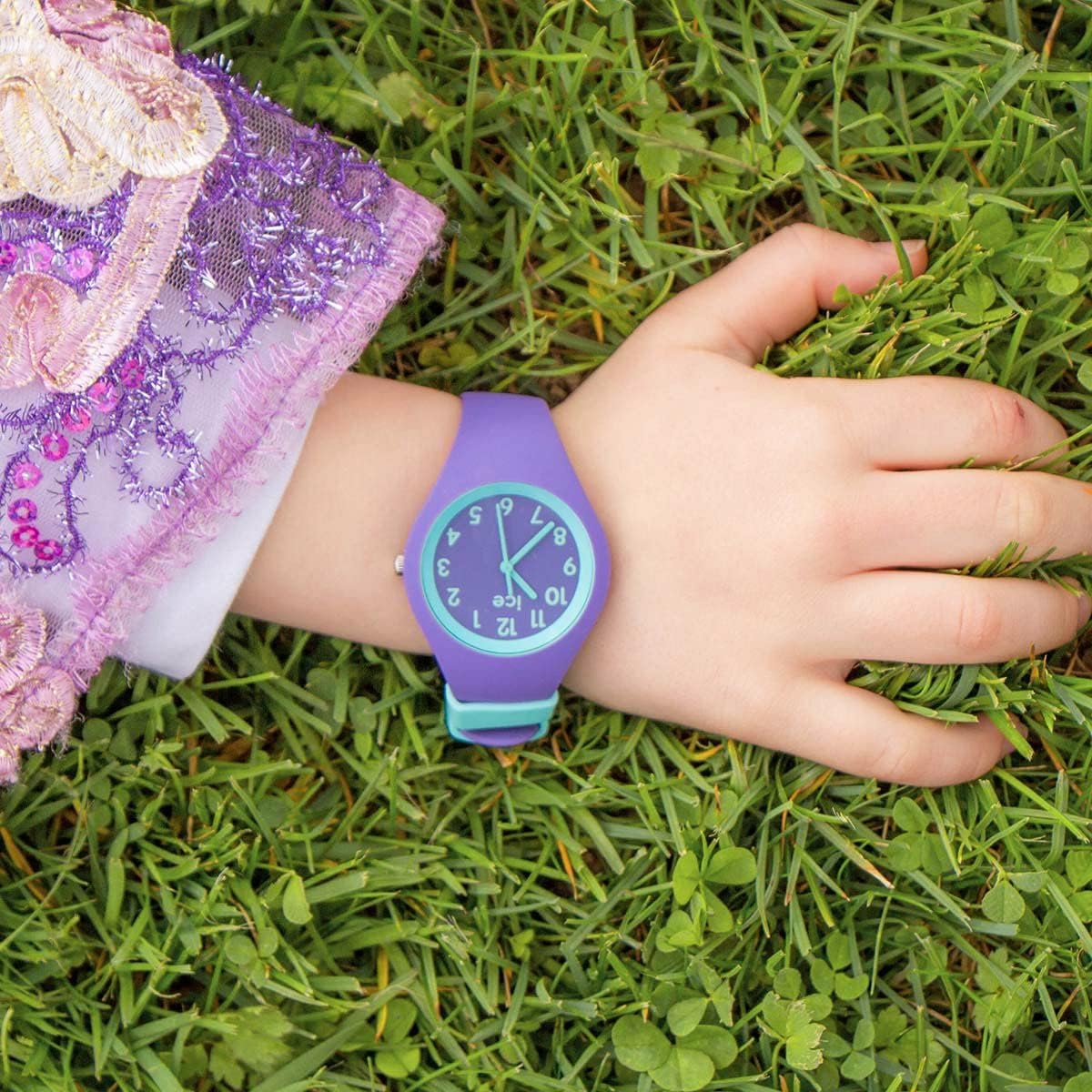 Ice-Watch - ICE ola kids Mermaid - Fioletowy zegarek dziewczęcy z silikonowym paskiem - 014432 (Small)