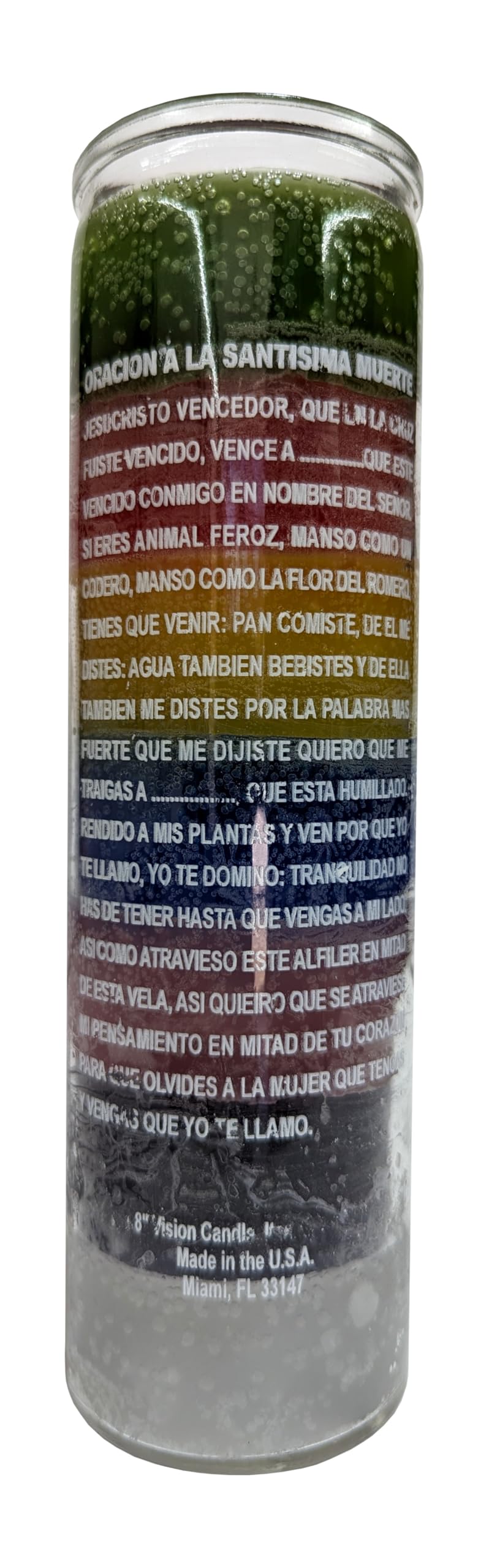 La Santisima Muerte 7 Color Pillar Candle