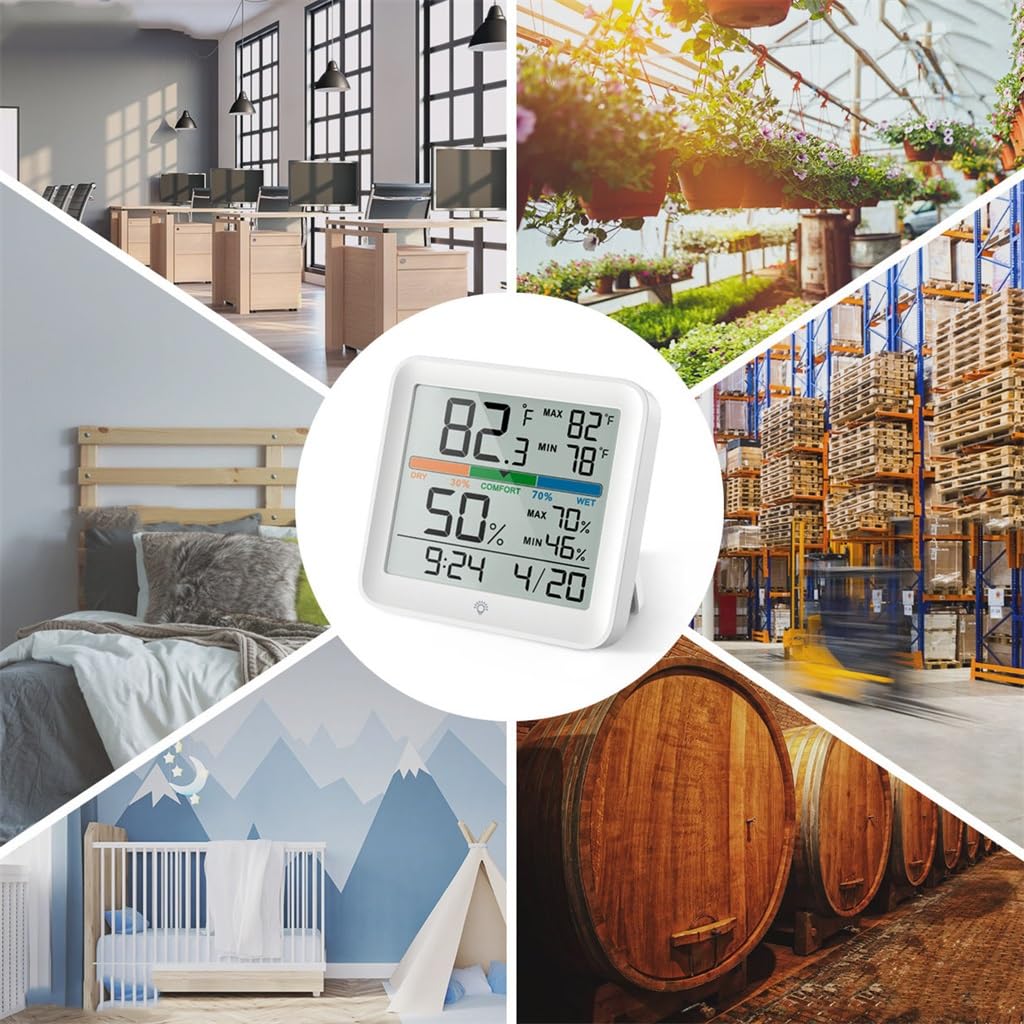 Schermo A Colori Multifunzionale For Temperatura E Umidità A Doppio Scopo, Termometro Interno A Grande